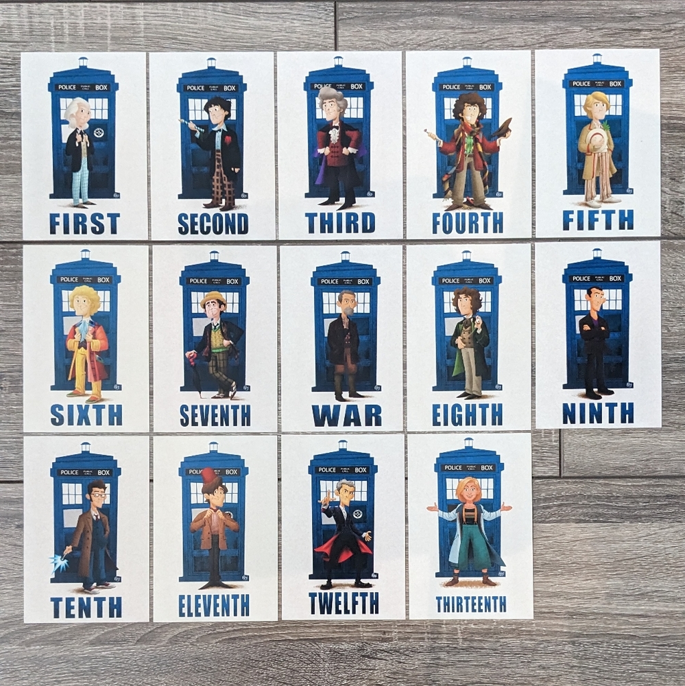 2/$10 Doctor Who Character Cards